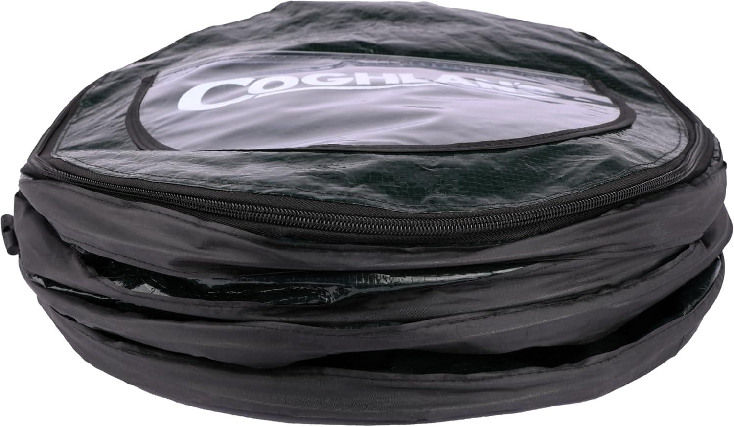 imageCoghlans Deluxe Durable PopUp Trash Can Collapsible Garbage Bin with Zippered Lid Bag Clips and Anchoring Points for Camping Home and Outdoor Use 295 GallonGreen