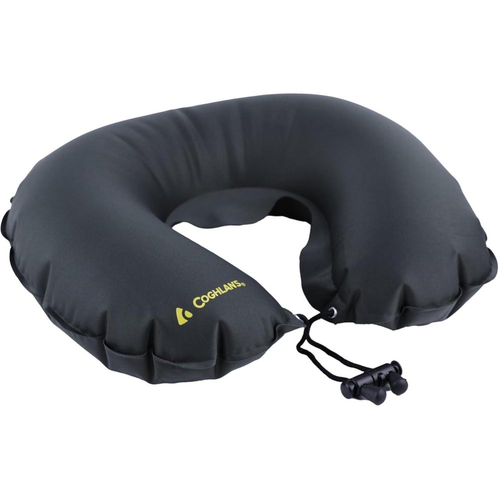 imageCoghlans Inflatable Travel Pillow Compact Lightweight Neck Support for Airplanes Camping and Road Trips Soft QuickInflate Pillow with Storage Pouch for Comfortable Sleep Anywhere