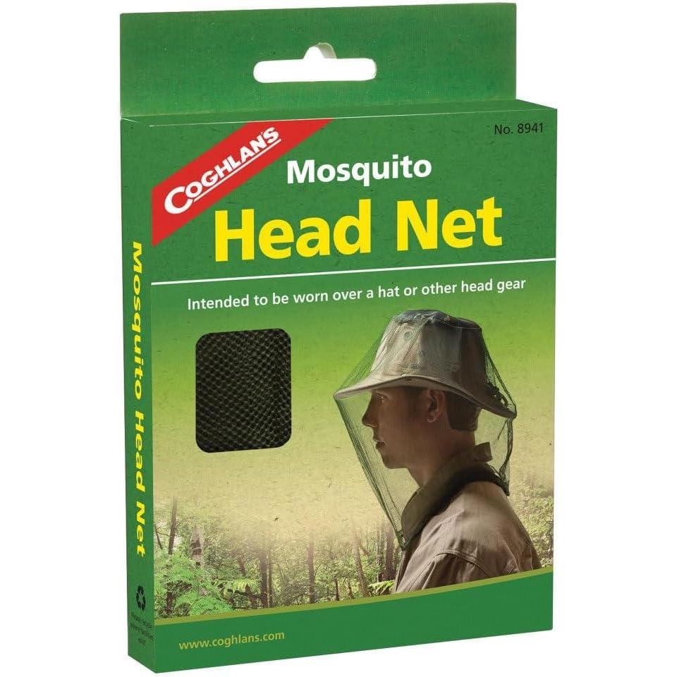 imageCoghlans Mosquito Head Net UltraFine Mesh Netting Protection for Face and Neck Against Bugs Gnats Flies Insects for Outdoor Camping Hiking amp FishingOne Size