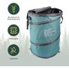 Coghlan’s Deluxe Durable Pop-Up Trash Can – Collapsible Garbage Bin with Zippered Lid, Bag Clips, and Anchoring Points for Camping, Home, and Outdoor Use – 29.5 Gallon(Green)