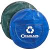 Coghlan’s Deluxe Durable Pop-Up Trash Can – Collapsible Garbage Bin with Zippered Lid, Bag Clips, and Anchoring Points for Camping, Home, and Outdoor Use – 29.5 Gallon(Green/Blue)