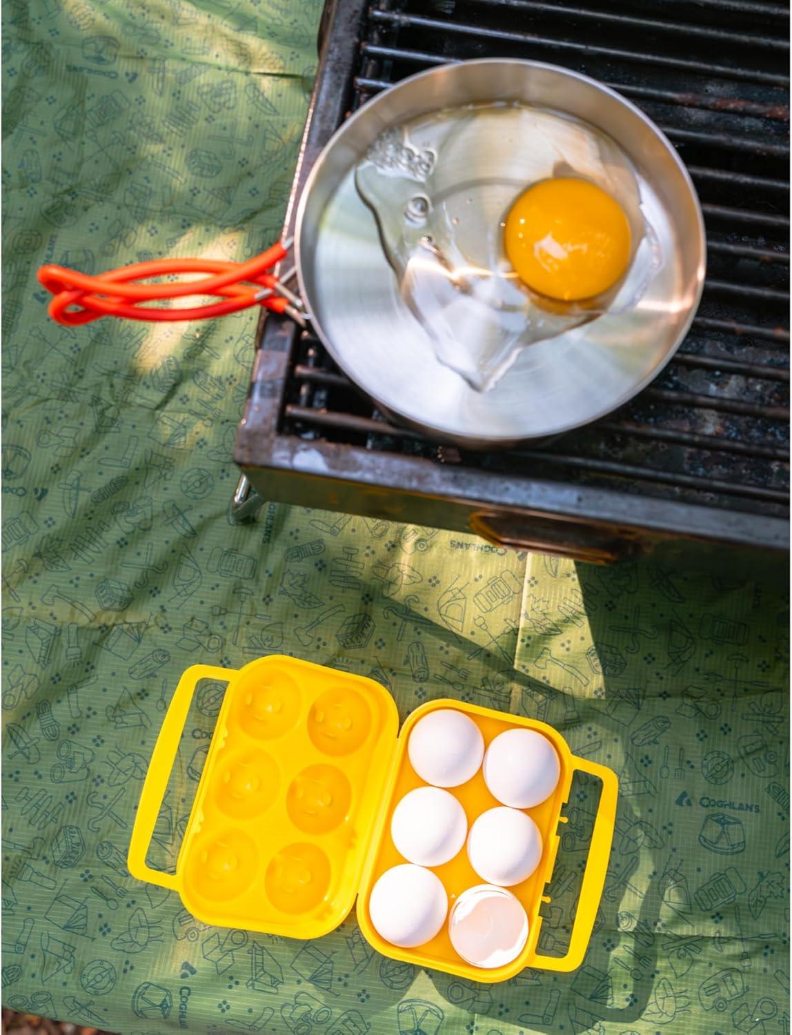 imageCoghlans 6Count Camping Egg Holder Durable Compact Lightweight Storage Container for Outdoor Cooking Travel and Camping Adventures6count
