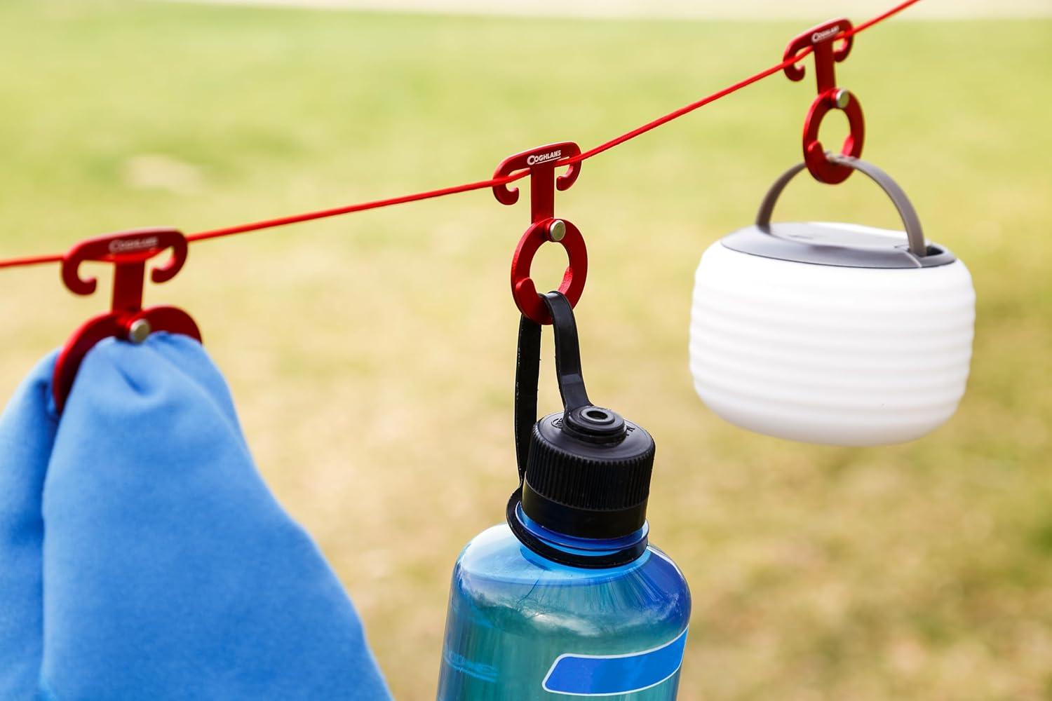 imageCoghlans Anchor Clips 4 Pack Durable DualCrescent Shaped Rope and Line Hooks for Clipping Gear to Suspended Ropes and Clotheslines Perfect for Camping and Outdoor Use