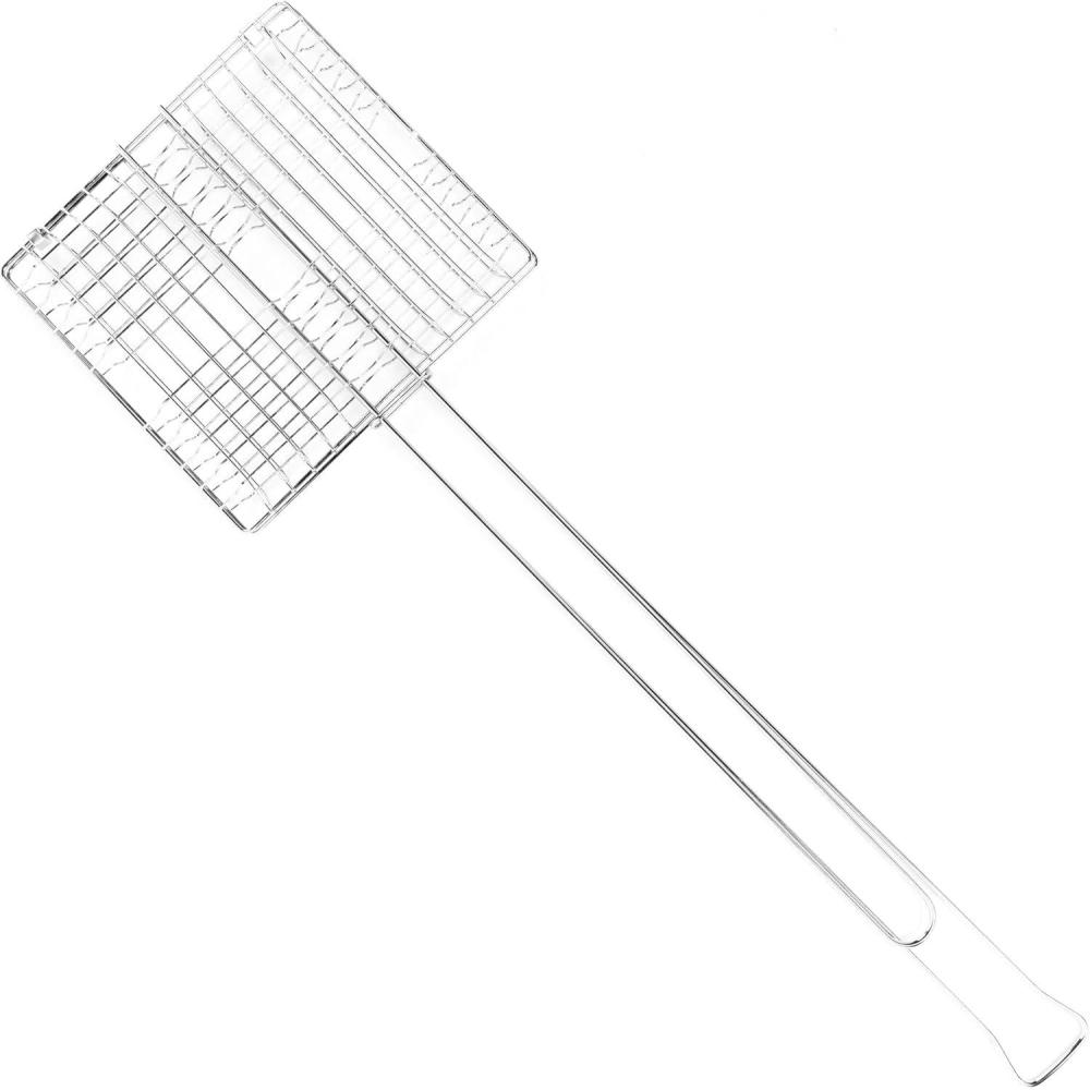 imageCoghlans Broiler for Camping and Outdoor Grilling Hinged ChromePlated Basket with Locking Handle Ideal for Portable Cooking and Barbecue Over Open Fires