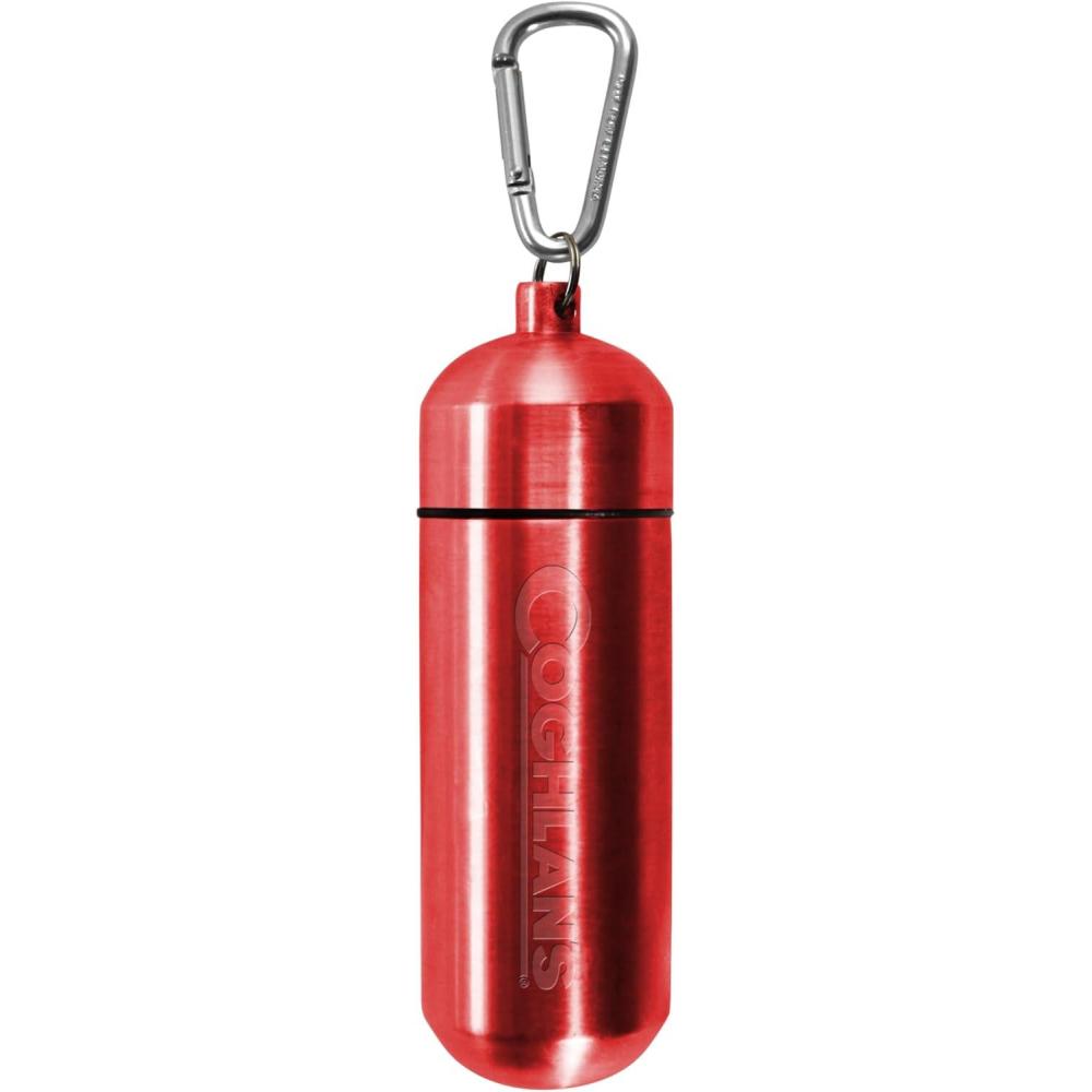 imageCoghlans Watertight Aluminum Capsule with Carabiner Compact Lightweight Storage for Pills Matches or Small Essentials Ideal for Travel Hiking Camping XL