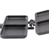 Coghlan’s Cast Iron Cooker – Pre-Seasoned Pie Iron Sandwich Maker with Heat-Resistant, Removable Handles, Easy-to-Clean for Toasted Pies, Grilled Sandwiches, and Meats, For Campfire Cooking(Double Camp Cooker (New Design))