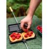 Coghlan’s Cast Iron Cooker – Pre-Seasoned Pie Iron Sandwich Maker with Heat-Resistant, Removable Handles, Easy-to-Clean for Toasted Pies, Grilled Sandwiches, and Meats, For Campfire Cooking(Double Camp Cooker (New Design))