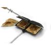 Coghlan’s Cast Iron Cooker – Pre-Seasoned Pie Iron Sandwich Maker with Heat-Resistant, Removable Handles, Easy-to-Clean for Toasted Pies, Grilled Sandwiches, and Meats, For Campfire Cooking(Double Camp Cooker)