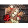 Coghlan’s Deluxe Broiler for Camping and Outdoor Grilling – Hinged Chrome-Plated Basket with Locking Handle, Ideal for Portable Cooking and Barbecue Over Open Fires