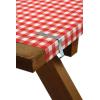 Coghlan’s Picnic Tablecloth and Bench Cover Set – Fitted Elastic Tablecloth with Polyethylene Coating for Outdoor Camping, Picnics, and Tailgating – Waterproof, Checkered Design, Includes Storage Bag(Tablecloth + 6 Clamps  Red)