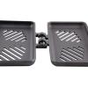 Coghlan’s Pre-Seasoned Cast Iron Broiler with Removable Handles, Break-Apart Hinge – Ideal for Grilling Burgers, Steaks, and Roasting Vegetables Over Campfires or BBQs – Compact and Easy to Clean(Double Cast Iron Broiler (New Design))