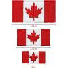 Coghlan’s Sew-On Canada Flags – 3 Sizes – Washable Embroidered Maple Leaf Patches for Backpacks, Jackets, Hats, and Luggage – Easy to Stitch by Hand – Durable Colorfast Fabric