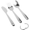 Coghlan’s Stainless Steel Cutlery Set – 3-Piece Flatware with Fork, Knife, Spoon, and Convenient Storage Ring for Camping, Hiking, and Outdoor Adventures, Durable Tableware