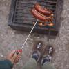 Coghlan’s Telescoping Roasting Fork – Stainless Steel Skewers for Marshmallows & Hot Dogs – Extends 12.5″ to 34″ with Handle & Thumb Roller for Easy Rotation(Wooden Handle)