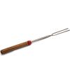 Coghlan’s Telescoping Roasting Fork – Stainless Steel Skewers for Marshmallows & Hot Dogs – Extends 12.5″ to 34″ with Handle & Thumb Roller for Easy Rotation(Wooden Handle)
