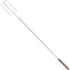 Coghlan’s Safety Fork – 41-Inch Durable Chrome-Plated Steel Roasting Fork with Stay-Cool Wooden Handle, Inward-Facing Sharp Edges for Safe Campfire Cooking and Marshmallow Roasting