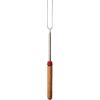 Coghlan’s Telescoping Roasting Fork – Stainless Steel Skewers for Marshmallows & Hot Dogs – Extends 12.5″ to 34″ with Handle & Thumb Roller for Easy Rotation(Wooden Handle)