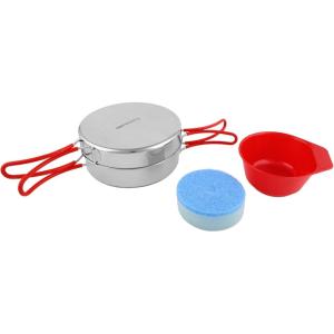 Coghlan’s 4-Piece Stainless Steel Mess Kit – Lightweight Cookware Set for Camping, Hiking, and Outdoor Adventures – Compact Tableware for Easy Use and Cleaning