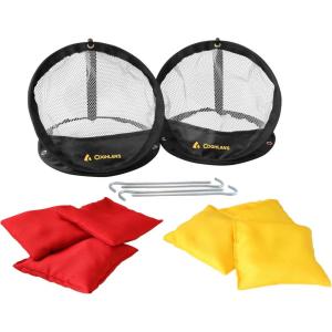 Coghlan’s Portable Net Toss Set – Compact Bean Bag Toss Game for Outdoor Fun at Campsite or Beach – Includes 2 Nets, 6 Beanbags, 4 Anchor Pegs & Storage Pouch – Perfect for Kids & Adults