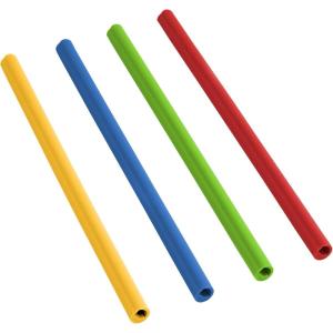 Coghlan’s Silicone Straws 4-Pack, Reusable Flexible BPA-Free Drinking Straws for Camping and Travel, Dishwasher-Safe, Durable, Multi-Color