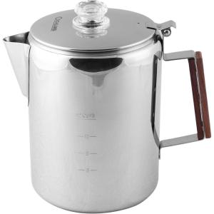 Coghlan’s Stainless Steel Coffee Pot – 12 Cup Percolator for Camping, Outdoor Adventures, and Stovetop Brewing – Durable, Portable Coffee Brewer for Classic Flavor