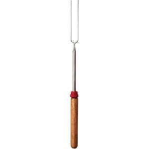 Coghlan’s Telescoping Roasting Fork – Stainless Steel Skewers for Marshmallows & Hot Dogs – Extends 12.5″ to 34″ with Handle & Thumb Roller for Easy Rotation(Wooden Handle)