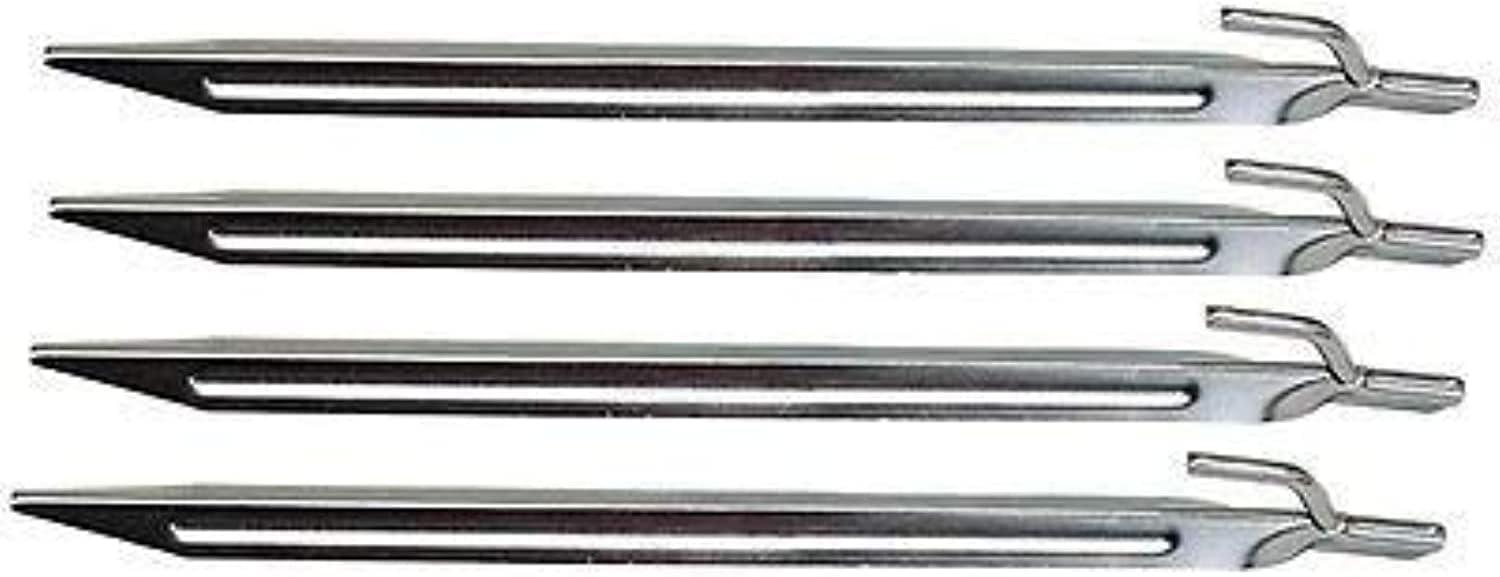 imageCoghlans HeavyDuty Steel Tent Stakes for Secure Camping Galvanized Durable Outdoor Anchors Ideal for Tents Tarps and Shelters in Hard or Soft Ground 12 4PackOne Size