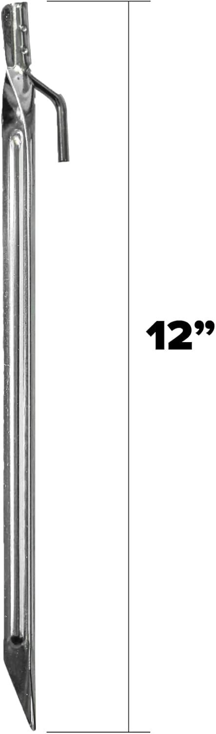 imageCoghlans HeavyDuty Steel Tent Stakes for Secure Camping Galvanized Durable Outdoor Anchors Ideal for Tents Tarps and Shelters in Hard or Soft Ground 12 4PackOne Size Pack of 12