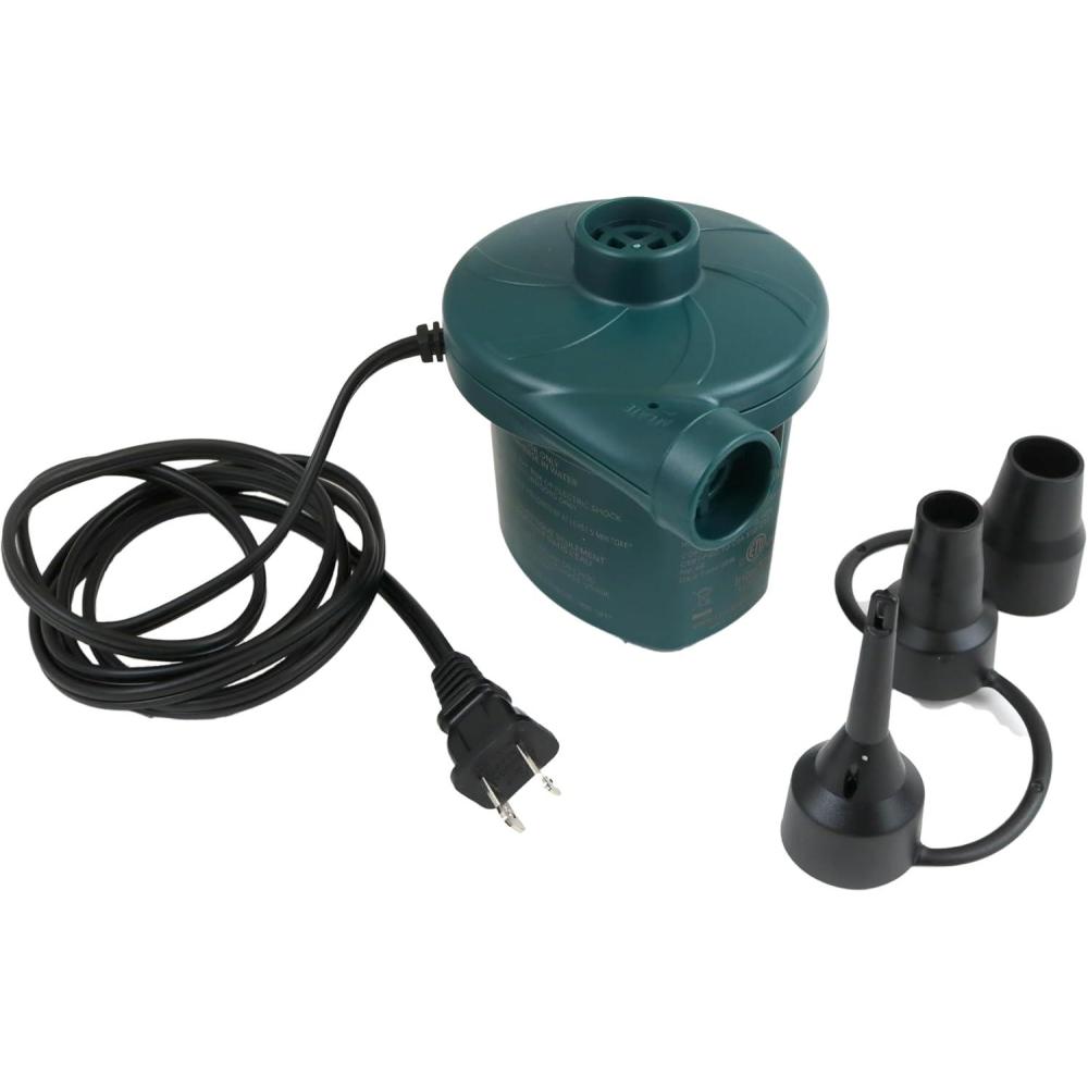 imageCoghlans Electric Air Pump 110120V Portable Inflator with 3 Valve Adapters for Air Mattresses and Inflatables