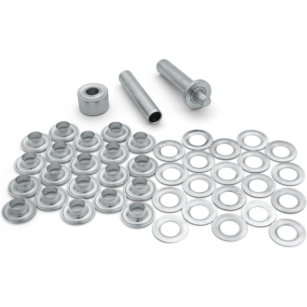 imageCoghlans Grommet Kit Durable Brass Eyelets and Pliers for Canvas Fabric and Leather Repairs Complete 20Piece Set for Camping Gear Tents and Outdoor Equipment Maintenance