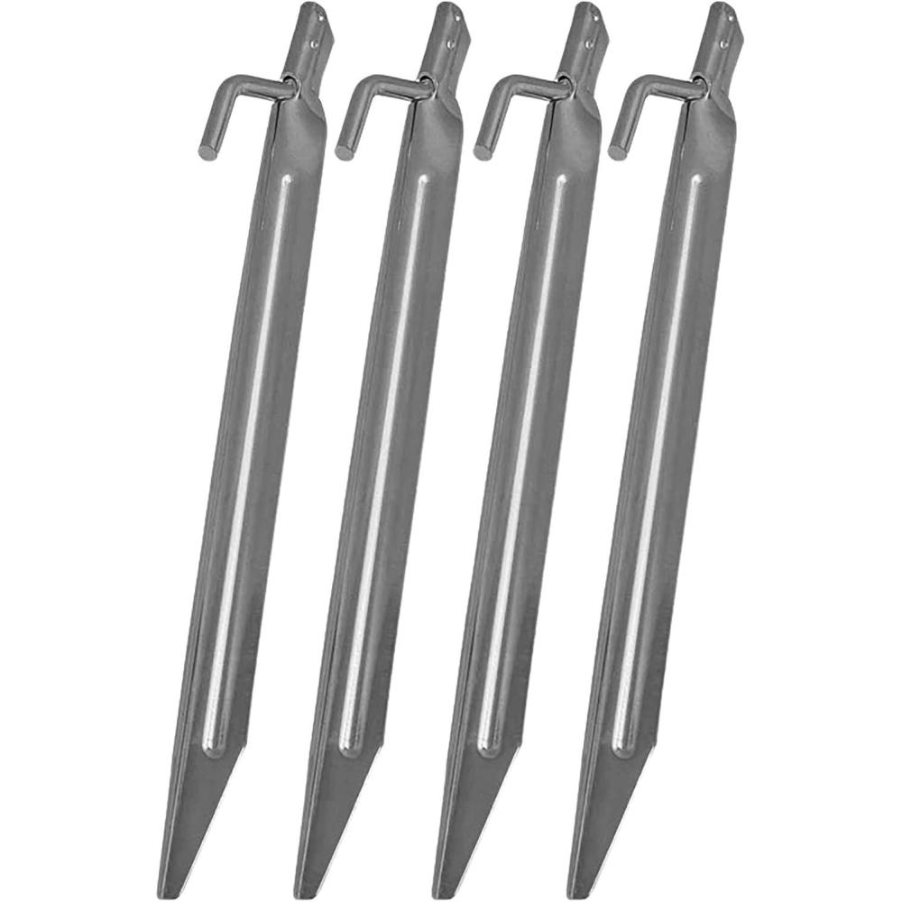 imageCoghlans HeavyDuty Steel Tent Stakes for Secure Camping Galvanized Durable Outdoor Anchors Ideal for Tents Tarps and Shelters in Hard or Soft Ground 9 4Pack