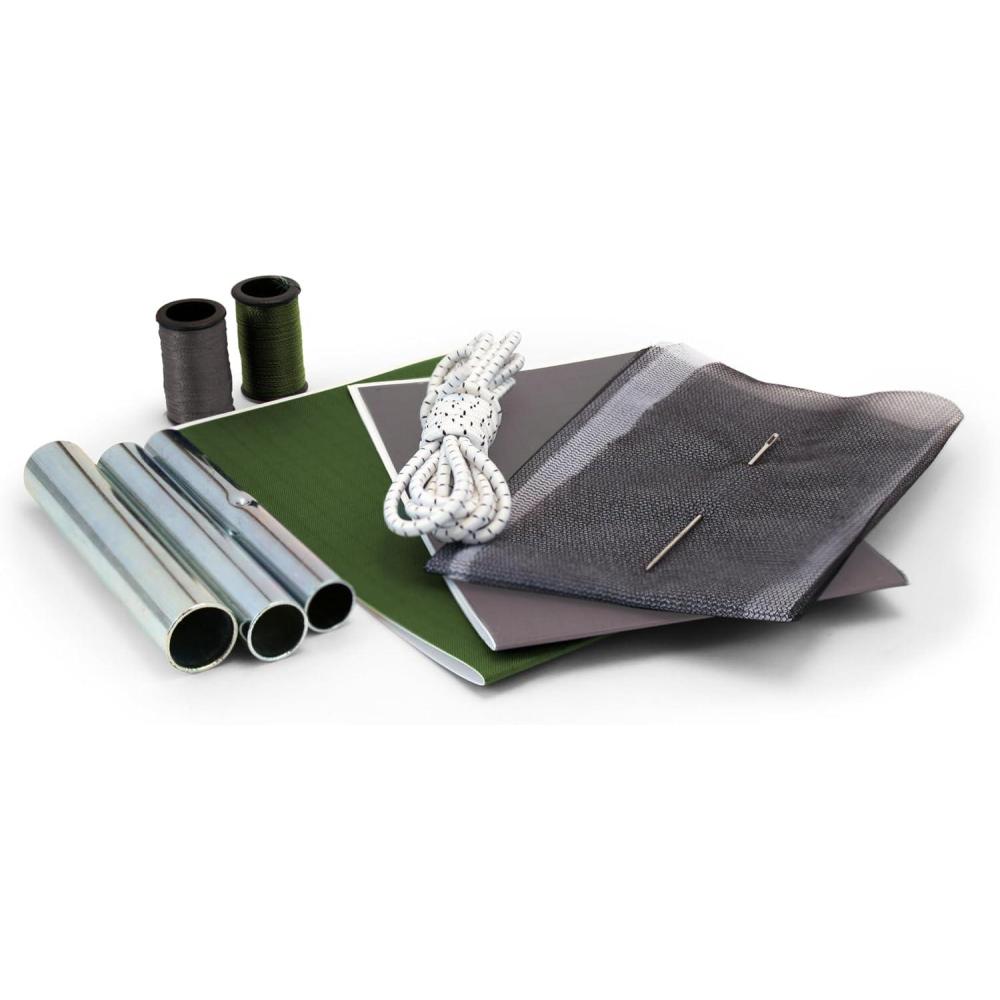imageCoghlans Nylon Tent Repair Kit Includes AdhesiveBacked Patches Mesh Screen Patches Nylon Thread Sewing Needle Ferrules and Shock Cord for Tent and Outdoor Gear Repairs