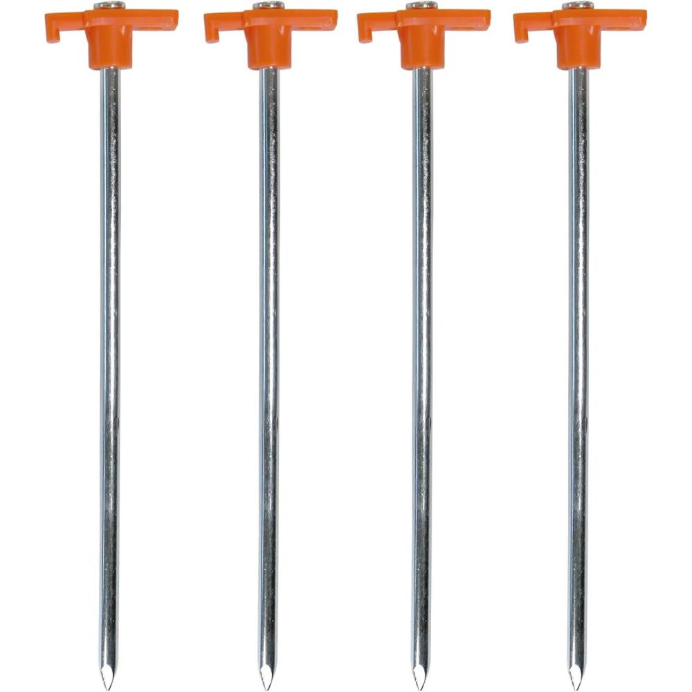 imageCoghlans Steel Nail Pegs for Camping HeavyDuty Tent Stakes for Outdoor Anchoring Durable Ground Anchors for Secure Setup 4Pack 10InchOne Size Pack of 12