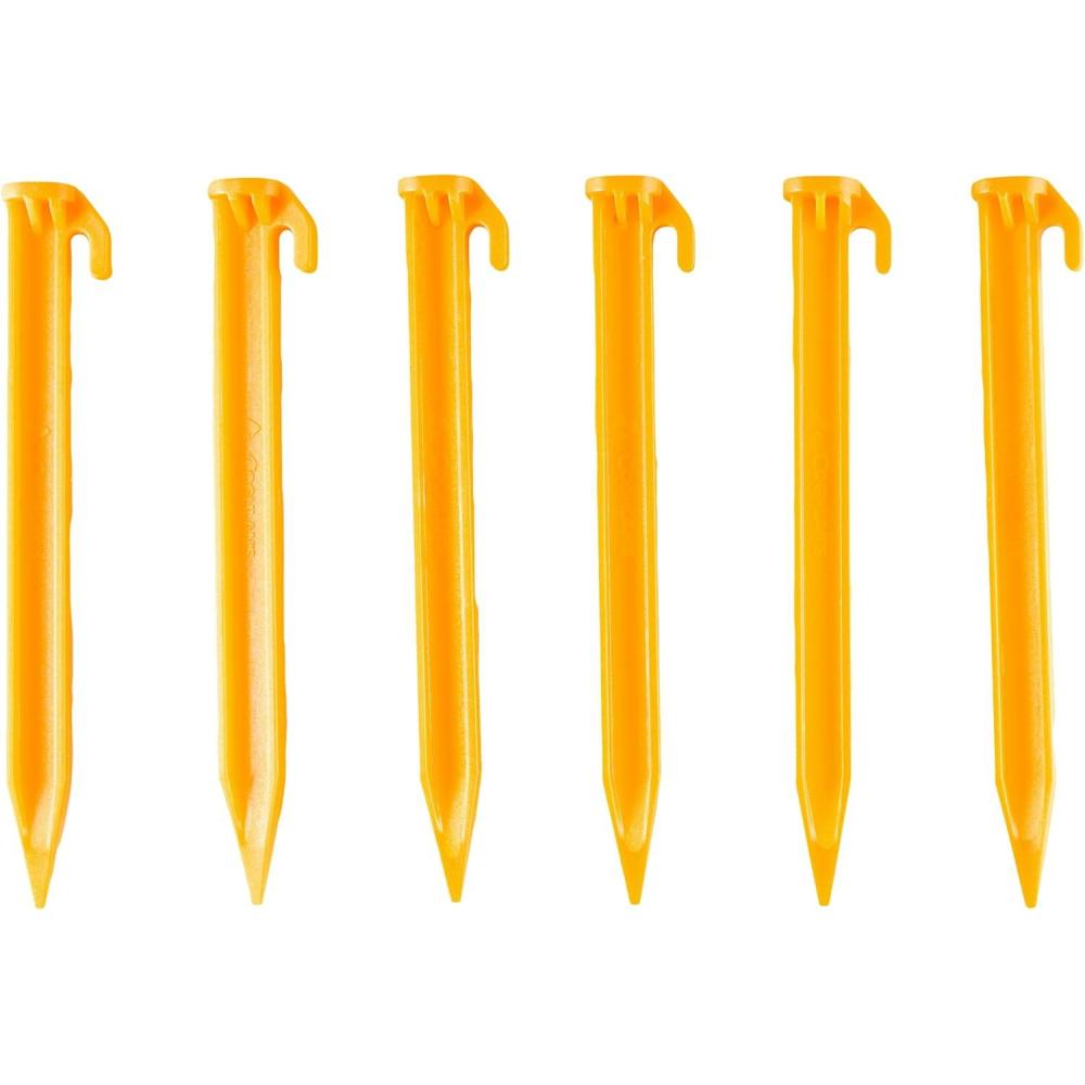imageCoghlans Tent Pegs Lightweight Durable Plastic Ground and Beach Stakes for Tents Canopies Shelters Tarps6 Pack Recycled Polypropylene