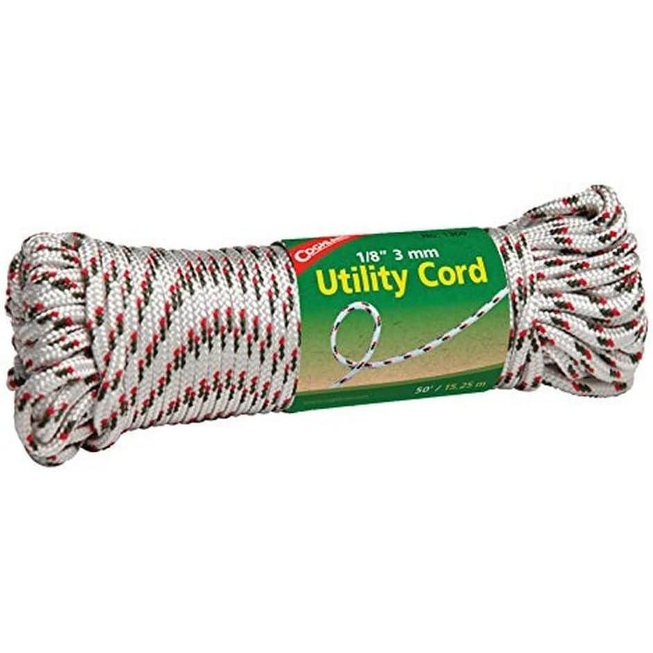 imageCoghlans Utility Cord 3mm Multipurpose Woven Polypropylene Rope for Camping Guyline TieDowns and Outdoor Gear 50 ft Durable Cordage for Tents Tarps and General Use