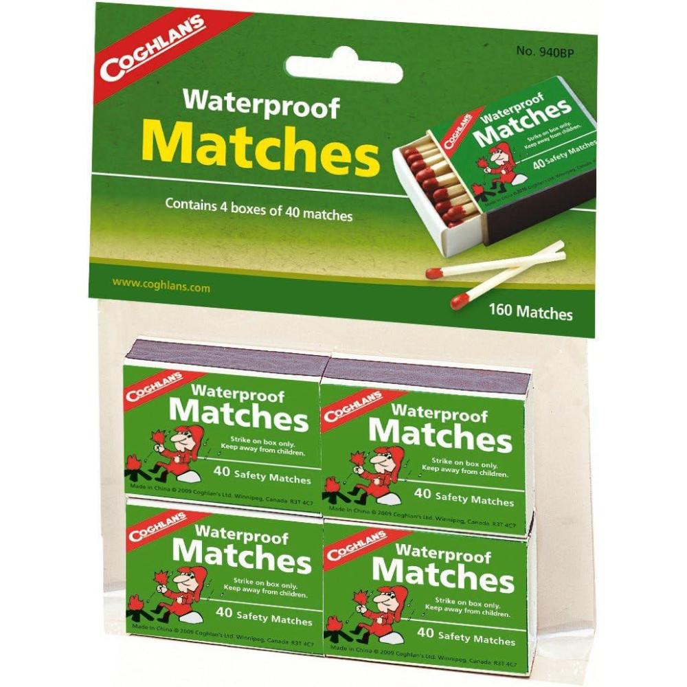 imageCoghlans Waterproof Matches 4Pack Stormproof and Windproof Firestarters for Camping Hiking Survival and Emergency Preparedness Lightweight and Portable Outdoor Essentials