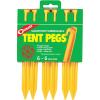 Coghlan’s 6-inch Tent Pegs 6 Pack Lightweight Durable Plastic Grounds Stakes for Camping Tents, Outdoor Canopy Stakes for Beach and Garden, Lawn and Rain Tarp