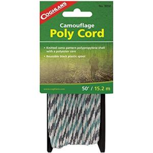 Coghlan’s Poly Cord – 50 ft Light-Duty Camping Rope with Durable Polypropylene Shell, Camouflage Design, and Reusable Spool for Outdoor and Recreational Use