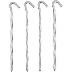 Coghlan’s Skewer Pegs 9 Inch Aluminum Tent Stakes, Lightweight for Camping, Hiking, Backpacking, Outdoor Shelters, Barbecue, Picnic, and Grilling – 4 Pack