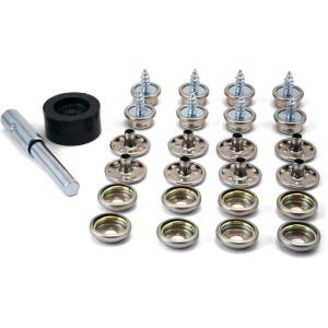 Coghlan’s Snap Fastener Kit – 10 Durable Nickel-Plated Snaps with Attaching Tool, Perfect for Repairs on Canvas, Leather, and Outdoor Gear, Essential for Camping, DIY Crafts, and Home Projects