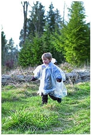 imageCoghlans Kids Rain Poncho Lightweight Reusable Waterproof with Hood Compact for Camping Hiking Travel and Outdoor Adventures Universal Size for Children 6 and Up 30 x 40 Inches