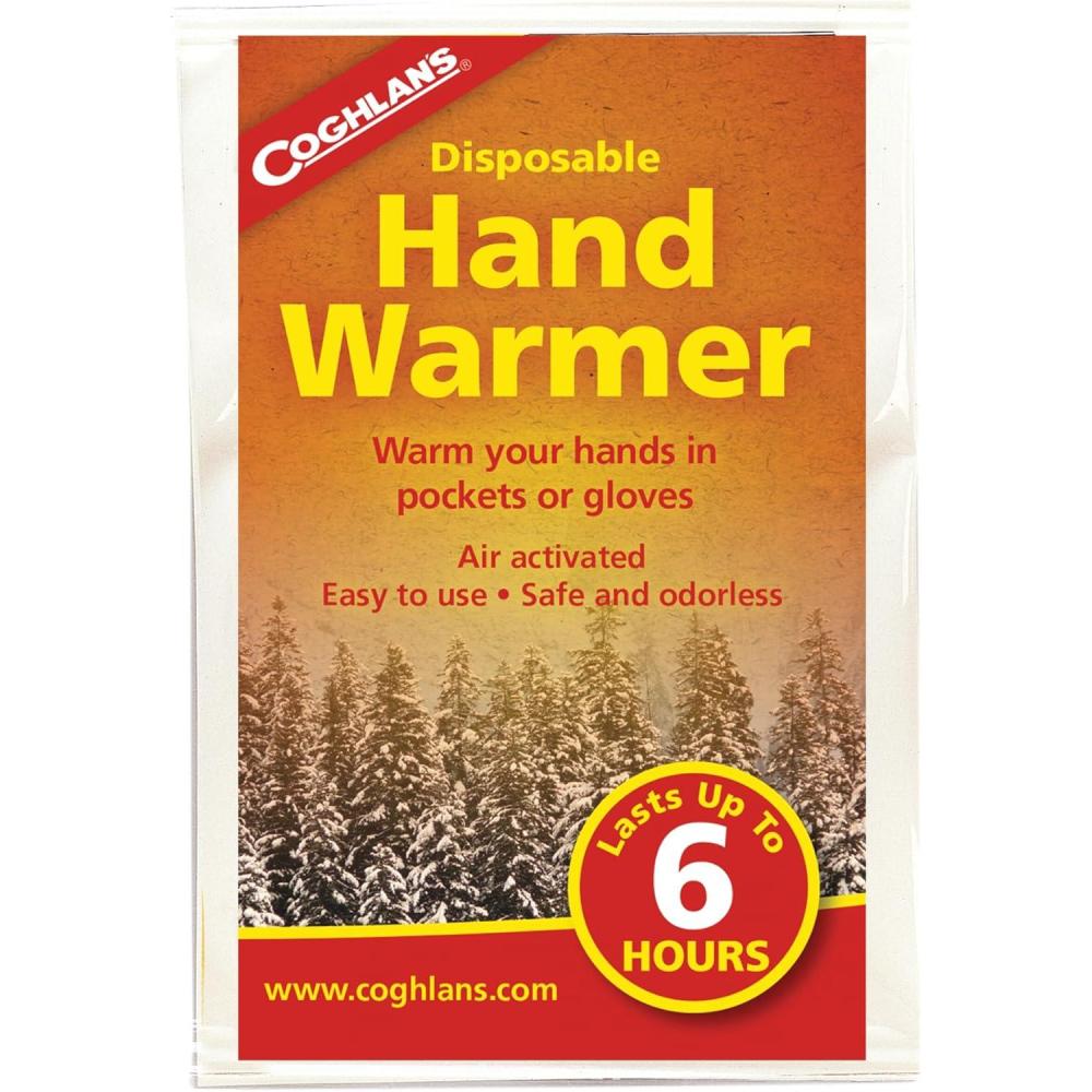 imageCoghlans Disposable Hand Warmers 4Pack LongLasting Heat for Winter Outdoor Activities Hiking Camping Hunting and Cold Weather Pocket Warmth