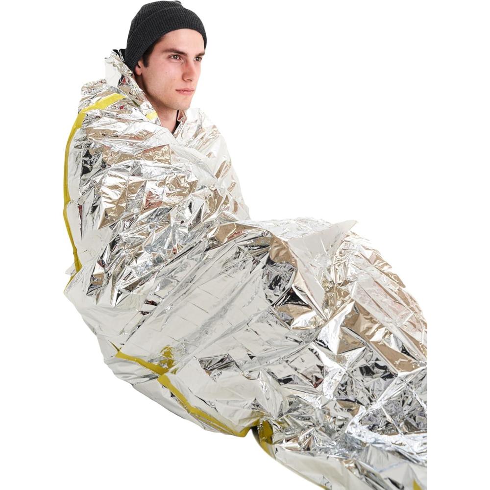 imageCoghlans Emergency Bivvy Sleeping Bag Lightweight Thermal Survival Shelter for Camping Hiking amp Outdoor Emergencies Compact Mylar Waterproof amp Windproof 36 x 84