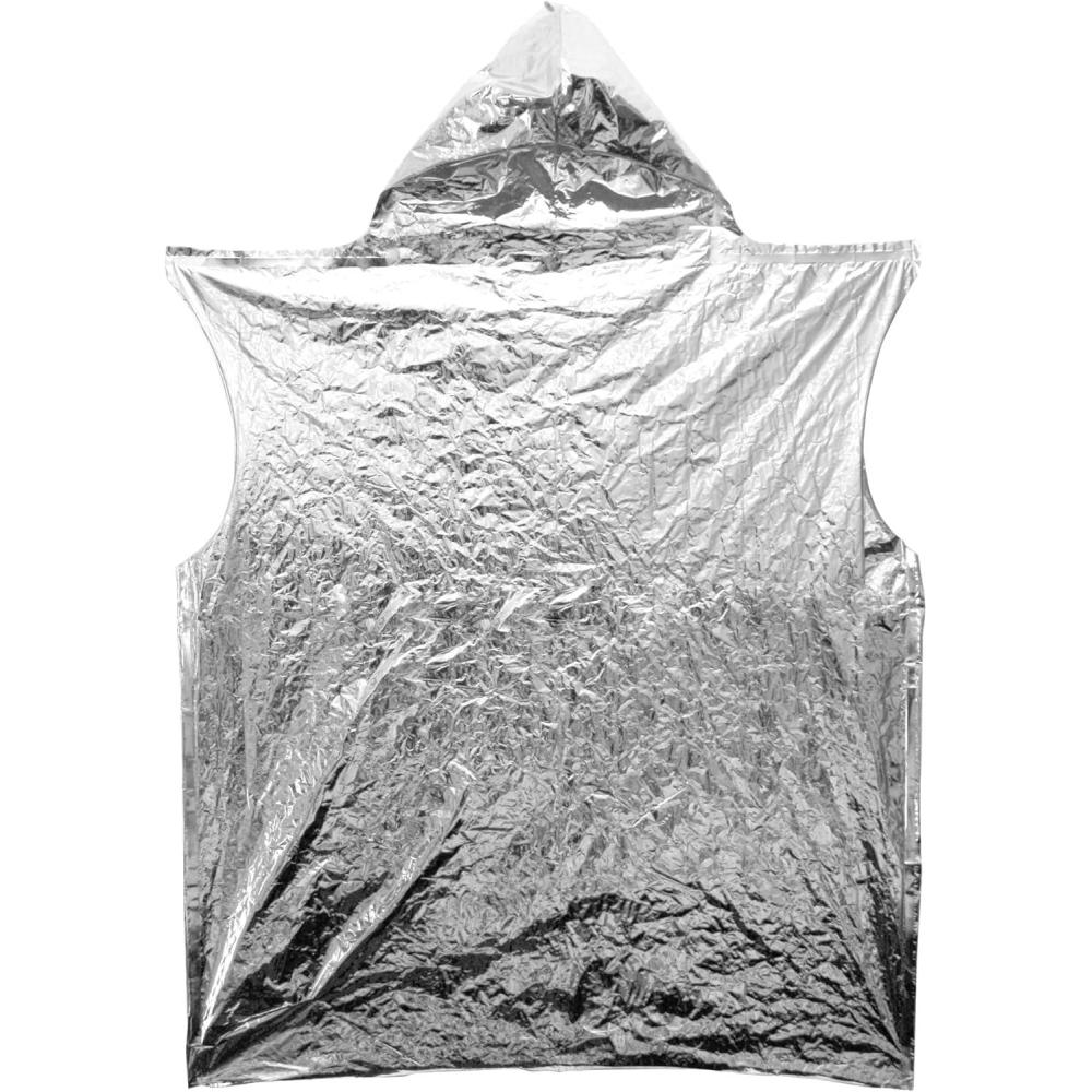 imageCoghlans Emergency Survival Poncho Lightweight Waterproof Heat Reflective Blanket for Camping Hiking and Outdoor Emergency Preparedness