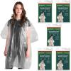 Coghlan’s Rain Ponchos, 1/5-Pack | Waterproof, Compact, Storm Poncho, Gear for Outdoor Adventures, Camping Essentials(Clear – 5 Pack)