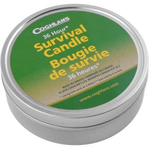 Coghlan’s 36-Hour Emergency Survival Candle – Paraffin Wax Candle in Aluminum Tin Container, Triple Wick, Long-Lasting Light for Camping, Power Outages, Hiking, and Emergency Preparedness Kits(One Size)