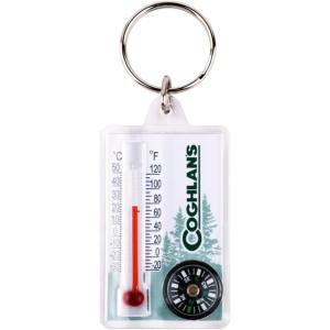 Coghlan’s Thermometer and Compass Keyring – Portable Outdoor Thermometer Keychain, Mini Survival Gear for Camping, Hiking, Backpacking, and Travel Essentials