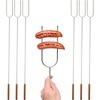 Coghlan’s Solid Steel Camp Fork for Outdoor Cooking, Roasting, Grilling, and Barbecuing; Durable 41-Inch Design with Wooden Handle for Safe Campfire Use(Camp Fork 6 Pack)