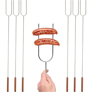 Coghlan’s Solid Steel Camp Fork for Outdoor Cooking, Roasting, Grilling, and Barbecuing; Durable 41-Inch Design with Wooden Handle for Safe Campfire Use(Camp Fork 6 Pack)