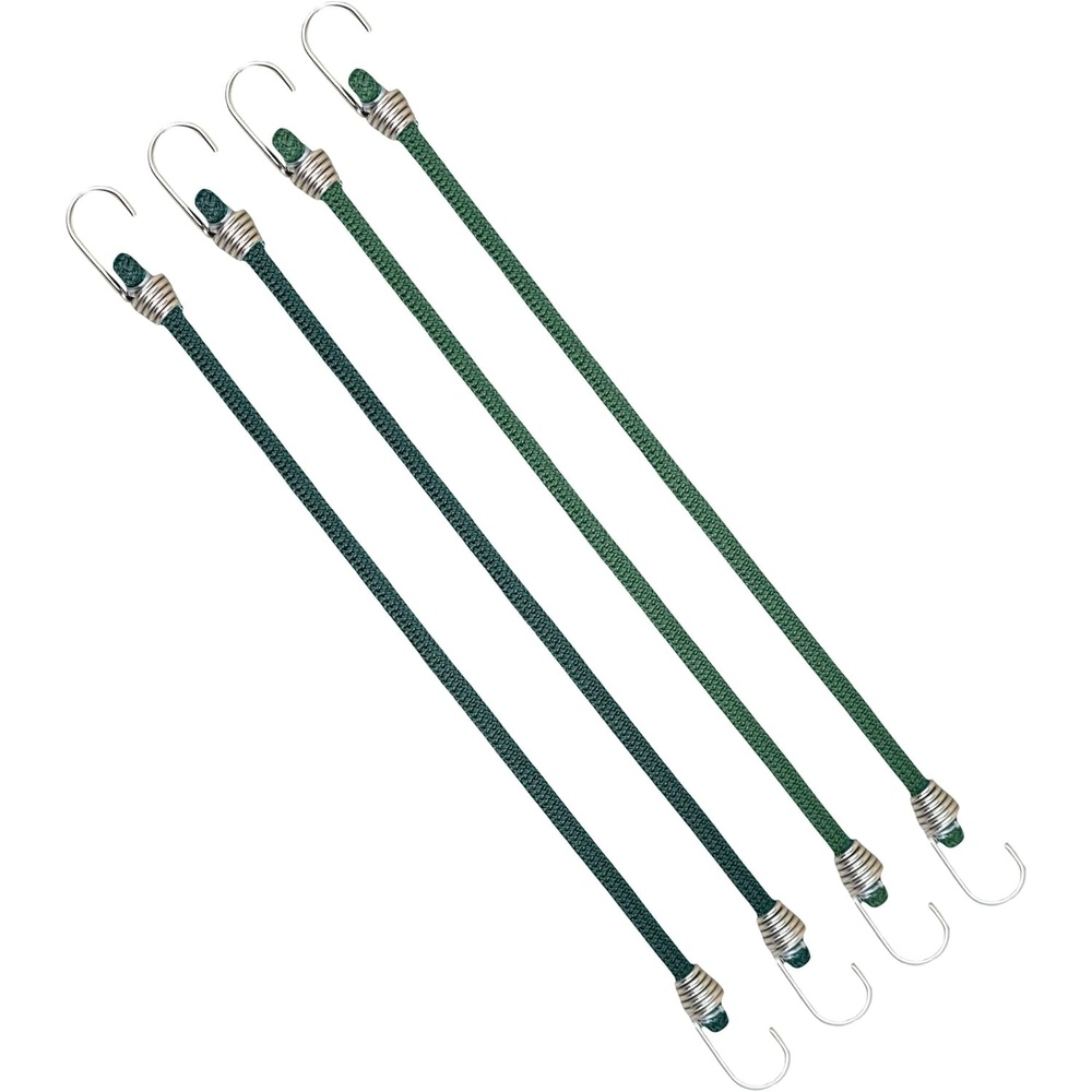 image:imageCoghlans Mini 10Inch Bungee Cords with Hardened Steel Hooks 4Pack Durable Elastic Straps with MultiStrand Rubber Core for Securing Tarps Gear and Everyday Use
